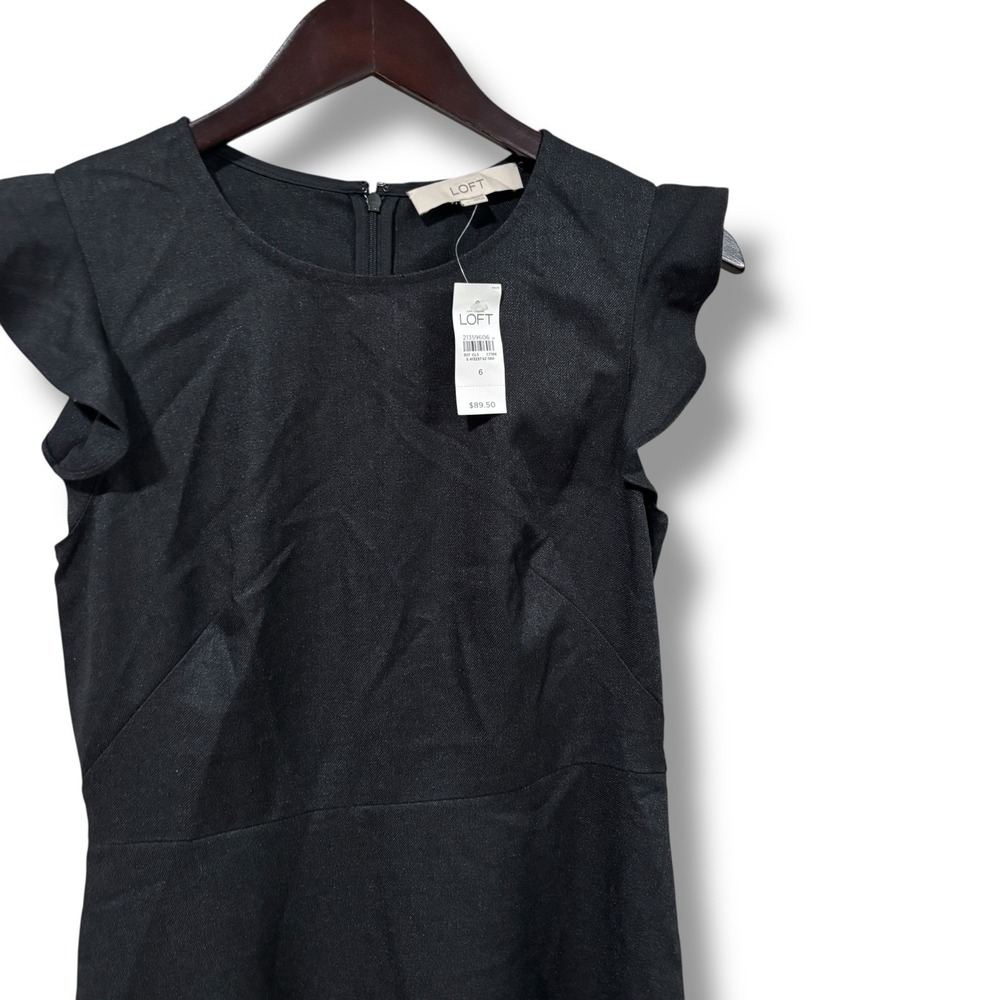 NWT LOFT Women's Cap Sleeve Knee Length Dress Gray Size 6 - 17 x 37‎ - Picture 3 of 7